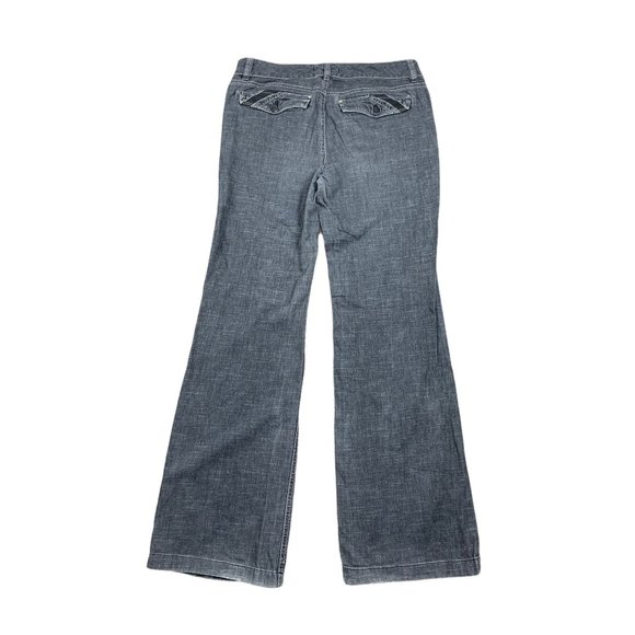 White House Black Market 6 Jeans Blanc Flare 32" X 33.5" - Picture 2 of 8